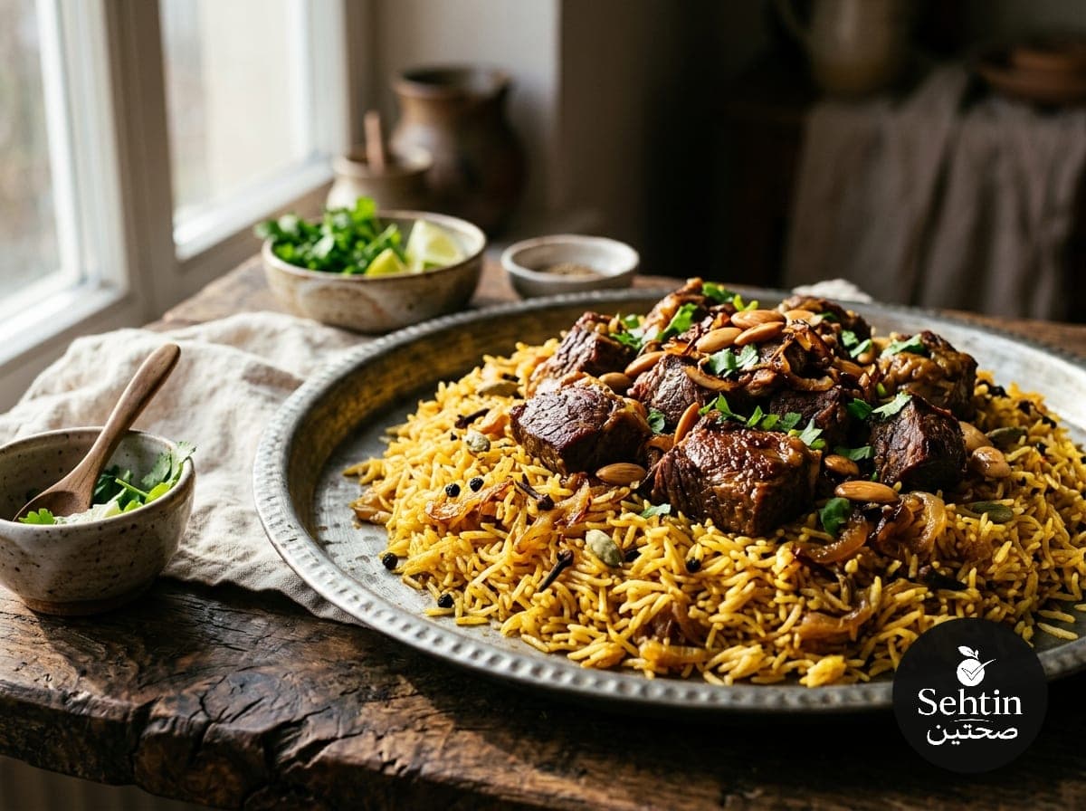 كبسة لحم بقري