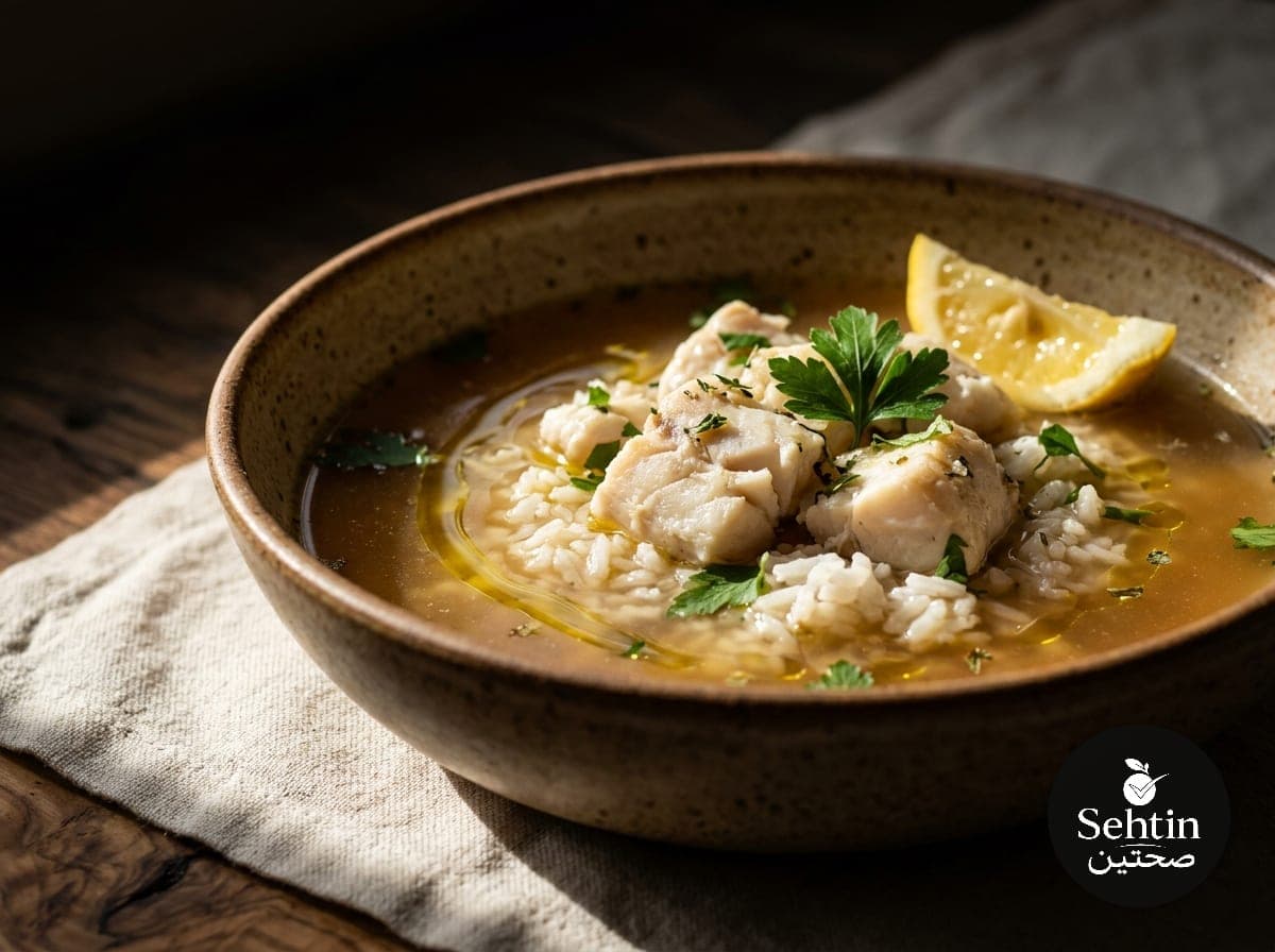 شوربة سمك بالأرز